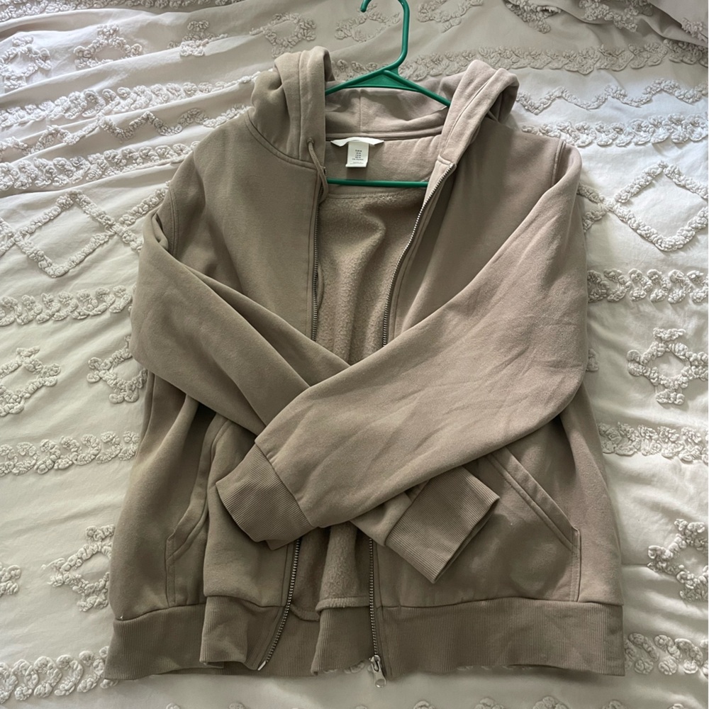 H&M Light Brown Zip-Up Jacket